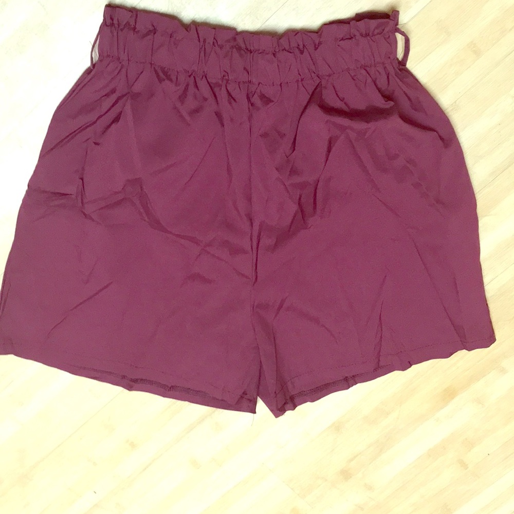 Maroon polyester pants